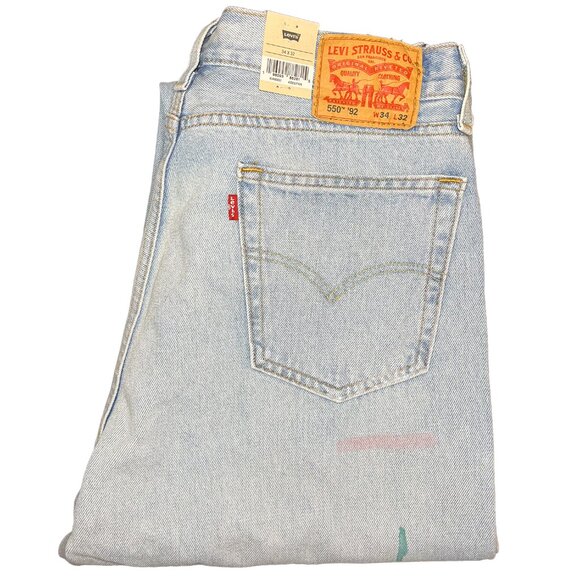 Levi's 550™ '92 Relaxed Taper Fit Men's Jeans - Light Wash 34Wx32L NWT - Picture 8 of 12